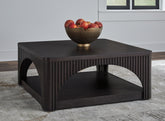 Bay Furniture Gallery - Ashley Furniture - Yellink Coffee Table - Square Cocktail Table / Black - T760-8